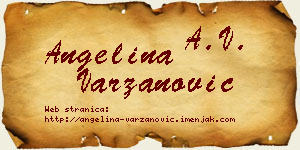 Angelina Varzanović vizit kartica